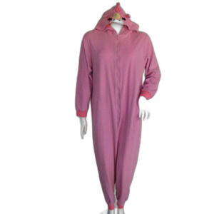 NICK & NORA Unicorn PJ Union Suit, L, Pink, Hoodie, Footless, Novelty/Fun